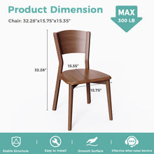 Load image into Gallery viewer, MORDEER Solid Wood Dining Chairs with Oak Backrest and Seat