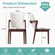 Load image into Gallery viewer, MORDEER Solid Wood Upholstered Dining Chairs