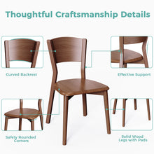 Load image into Gallery viewer, MORDEER Solid Wood Dining Chairs with Oak Backrest and Seat