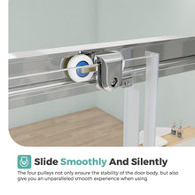 Load image into Gallery viewer, Semi-Frameless Gold Shower Door with Ultra White Clear Tempered Glass