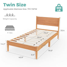 Load image into Gallery viewer, MORDEER Malaysian Oak Queen Bed Frame Platform Bedframe with 12 Slats Support
