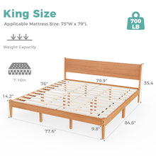 Load image into Gallery viewer, MORDEER Malaysian Oak Queen Bed Frame Platform Bedframe with 12 Slats Support