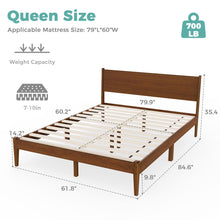 Load image into Gallery viewer, MORDEER Malaysian Oak Queen Bed Frame Platform Bedframe with 12 Slats Support