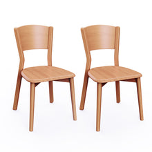 Load image into Gallery viewer, MORDEER Solid Wood Dining Chairs with Oak Backrest and Seat