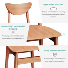 Load image into Gallery viewer, MORDEER Solid Wood Dining Chairs with Curved Backrest