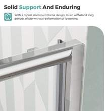 Load image into Gallery viewer, Semi-Frameless Gold Shower Door with Ultra White Clear Tempered Glass