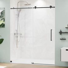 Load image into Gallery viewer, Frameless Glass Shower Door, Frameless Sliding Shower Door with Stainless Steel Handle & Anti-Jump System