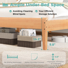 Load image into Gallery viewer, MORDEER Malaysian Oak Bed Frame with Ladder Headboard