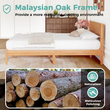 Load image into Gallery viewer, MORDEER Malaysian Oak Queen Bed Frame Platform Bedframe with 12 Slats Support