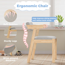 Load image into Gallery viewer, 47.24" Solid Wood Kids Desk and Chair Set