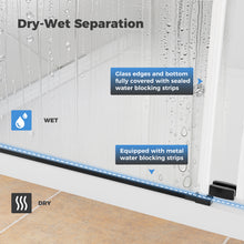 Load image into Gallery viewer, MORDEER 56-60" W x 75" H Frameless Shower Door, Black Shower Door with 1/4" (6mm) Clear SGCC Certified Tempered Glass, Glass Shower Door With Explosion-Proof Film, Stainless Steel Circular Top Rail