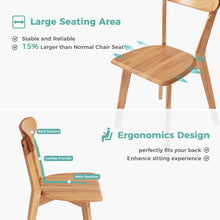 Load image into Gallery viewer, MODEER Solid Wood Dining Chairs with Curved Back