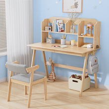 Load image into Gallery viewer, 47.24" Solid Wood Kids Desk and Chair Set