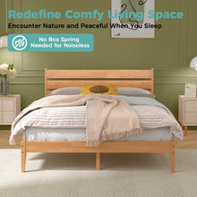 Load image into Gallery viewer, MORDEER Malaysian Oak Bed Frame with Ladder Headboard