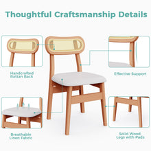 Load image into Gallery viewer, MORDEER Solid Wood Rattan Dining Chairs