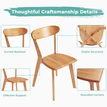 Load image into Gallery viewer, MODEER Solid Wood Dining Chairs with Curved Back