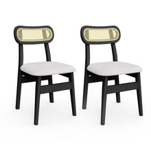 Load image into Gallery viewer, MORDEER Solid Wood Rattan Dining Chairs