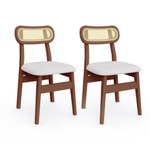 Load image into Gallery viewer, MORDEER Solid Wood Rattan Dining Chairs
