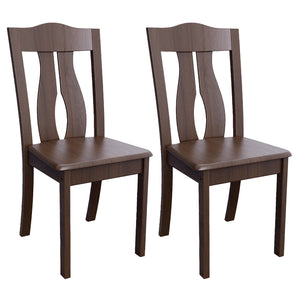 MORDEER Solid Wood Dining Chairs with Streamlined High Slat Back