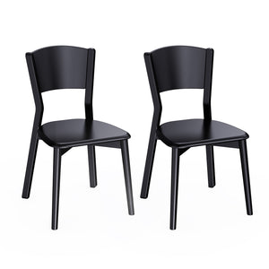 MORDEER Solid Wood Dining Chairs with Oak Backrest and Seat