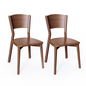 MORDEER Solid Wood Dining Chairs with Oak Backrest and Seat