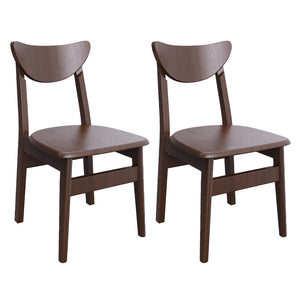 MORDEER Solid Wood Dining Chairs with Curved Backrest