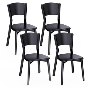 MORDEER Solid Wood Dining Chairs with Oak Backrest and Seat