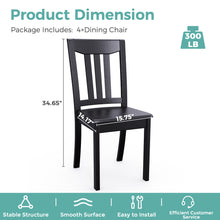 Load image into Gallery viewer, MORDEER Solid Wood Dining Chairs with High Slat Back
