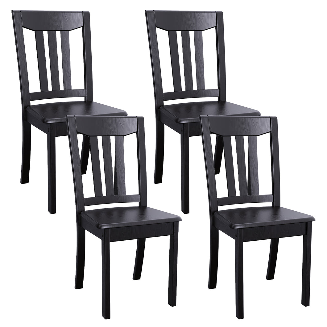 MORDEER Solid Wood Dining Chairs with High Slat Back