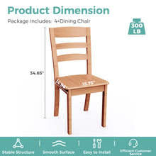 Load image into Gallery viewer, MORDEER Solid Wood Dining Chairs with High Ladders Back
