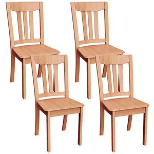 MORDEER Solid Wood Dining Chairs with High Slat Back