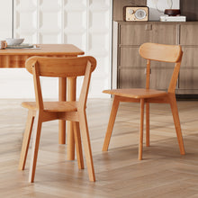 Load image into Gallery viewer, MODEER Solid Wood Dining Chairs with Curved Back
