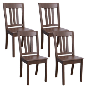 MORDEER Solid Wood Dining Chairs with High Slat Back