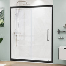 Load image into Gallery viewer, Semi-Frameless Gold Shower Door with Ultra White Clear Tempered Glass
