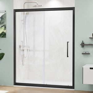 Semi-Frameless Gold Shower Door with Ultra White Clear Tempered Glass