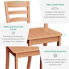 Load image into Gallery viewer, MORDEER Solid Wood Dining Chairs with High Ladders Back
