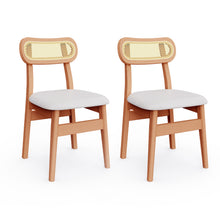 Load image into Gallery viewer, MORDEER Solid Wood Rattan Dining Chairs
