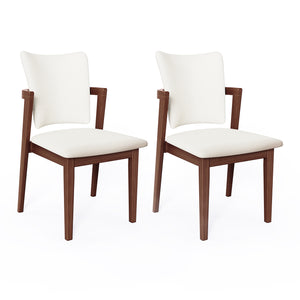 MORDEER Solid Wood Upholstered Dining Chairs